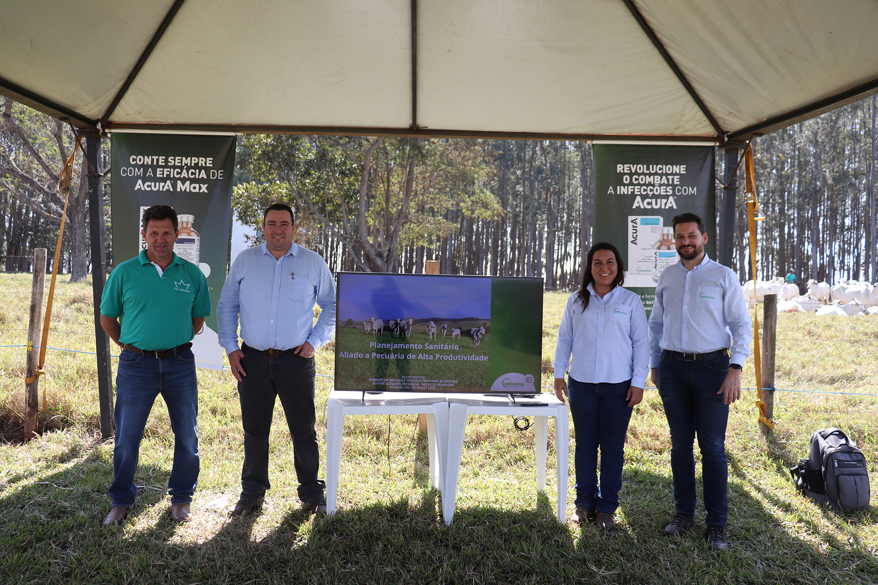 Equipe Vetoquinol no Dia de Campo na Fazenda Cachoeira